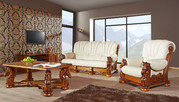 Одесса Классический кожаный диван Meble-pyka имеющий в качестве основы